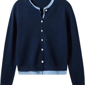 Women's Cable Knit Sweater Vest Button Sleeveless Chunky Sweater Tops