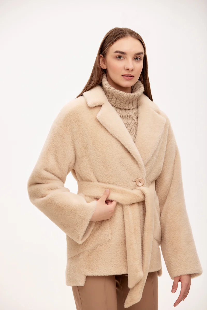 Plush Belted Coat